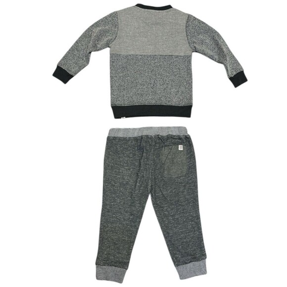 Sovereign Code Kids 24M Boys 2pc Outfit Sweatshirt and Sweatpants Gray NWT - Picture 2 of 9
